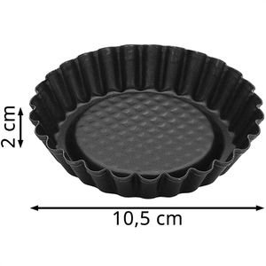 Produktbild für Backform Zenker Black Metallic, Tortelettförmchen, aus Stahl
