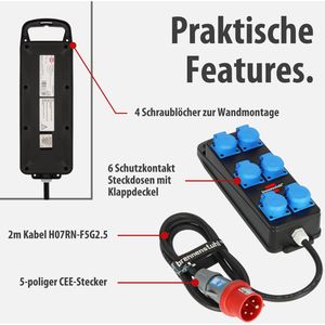 Produktbild für CEE-Stromverteiler Brennenstuhl BSV P, mobil, für außen