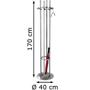 Produktbild für Garderobenständer Kerkmann Aristo 6045, silber