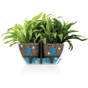 Produktbild für Übertopf Lechuza NAVIO Color 10, schiefergrau, 29 x 14 x 14 cm