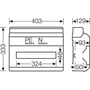 Produktbild für Sicherungskasten Hensel KV 1518, IP54 für Feuchtraum