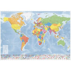 Produktbild für Weltkarte GeoMetro Deutsch, rahmenlos