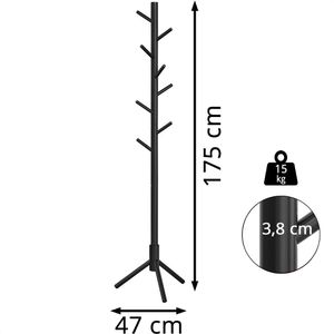 Produktbild für Garderobenständer Vasagle RCR004B01, schwarz