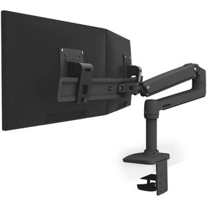 Ergotron Monitorhalterung LX Montagearm, schwarz, für 2 Displays