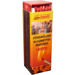 Favorit Streichhölzer Zündhölzer, 10 cm, lang, hohe Brenndauer, 50 Stück