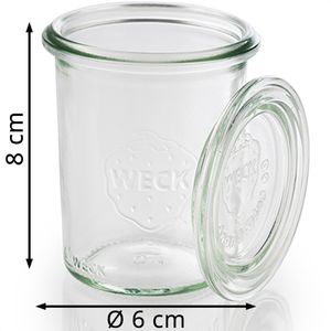 Produktbild für Einmachglas APS Weck-Glas, mit Glasdeckel