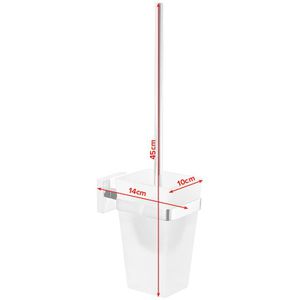 Produktbild für WC-Bürste Tesa Deluxxe, weiß / verchromt