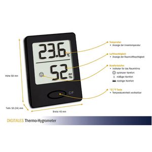 Produktbild für Thermo-Hygrometer TFA 30.5041.01, digital