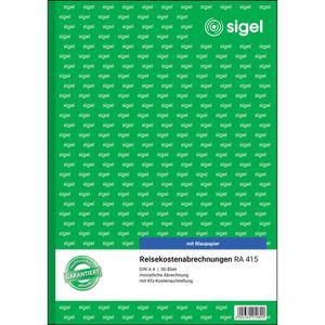 Produktbild für Reisekostenabrechnungen Sigel RA415