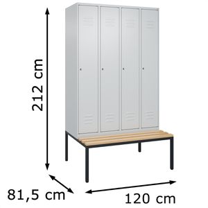 Produktbild für Spind CP-Möbel Classic PLUS, lichtgrau