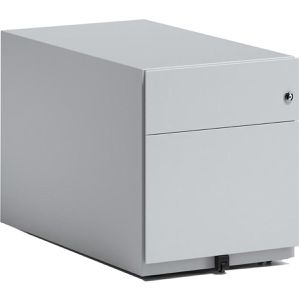 Produktbild für Rollcontainer Bisley Note, aus Metall, lichtgrau