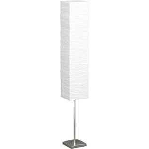 Produktbild für Stehlampe Brilliant Nerva, silber/weiß, 145 cm
