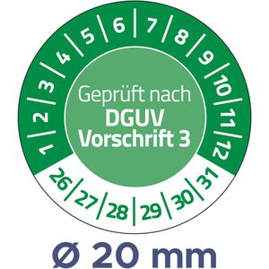 Prüfplaketten Zweckform 6975 Geprüft nach DGUV Vo3