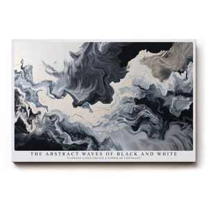 Produktbild für Wandbild Sinus-Art Waves of Black and White