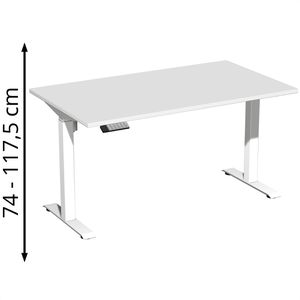 Produktbild für Schreibtisch Geramöbel Elevate Home, lichtgrau / weiß