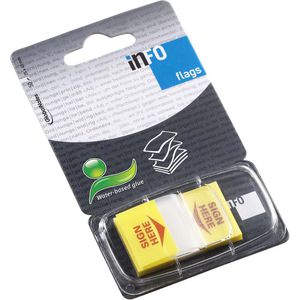 Haftmarker Info Pagemarker, Sign here, transparent