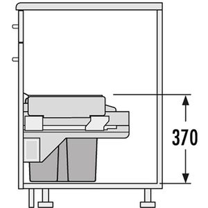 Produktbild für Einbaumülleimer Hailo AS Cargo Soft short 600