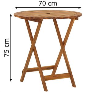 Produktbild für Gartentisch vidaXL 313596, Akazienholz