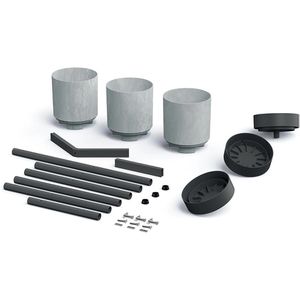 Produktbild für Blumenständer Prosperplast Bloomie, schwarz/beton