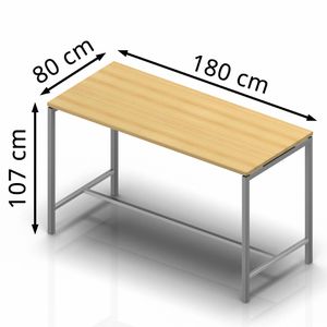 Produktbild für Stehtisch Quadrifoglio Idea+, buche / silber