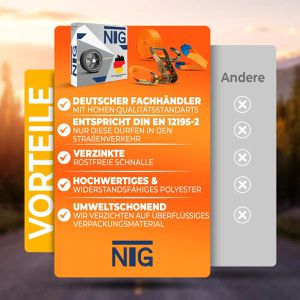 Produktbild für Spanngurt NTG für Autotransporte, mit Spitzhaken und Ratsche