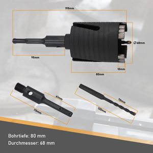 Produktbild für Bohrkrone BTEC Diamant Dosensenker, SDS+