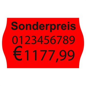 Produktbild für Preisetiketten Contact A57101110-01, rot, 26x16 mm