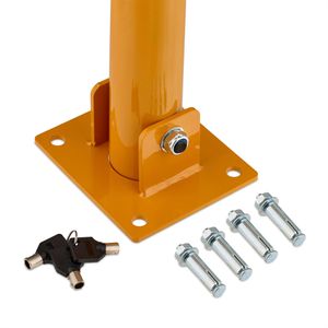 Produktbild für Absperrpfosten Relaxdays 100496831482, schwarz/gelb,aus Metall