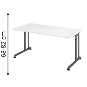 Schreibtisch Hammerbacher Z-Serie, weiß / graphit