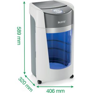 Produktbild für Aktenvernichter Leitz 8360 IQ OptiMax 550 Office, mit Rollen