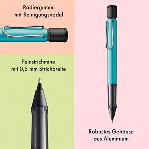 Produktbild für Druckbleistift Lamy AL-star 123 turmaline, türkis, Aluminium