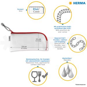 Produktbild für Reißverschlussbeutel Herma 20002, Universaltasche, 23 x 11 cm