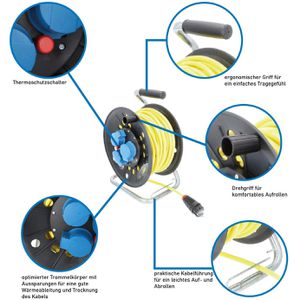 Produktbild für Kabeltrommel Kalle-das-Kabel H07BQ-F, 25m
