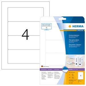 Rückenschilder Herma 5121, für A5 Ordner, weiß