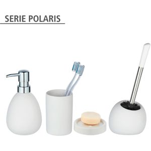 Produktbild für Zahnputzbecher Wenko Polaris, weiß, aus Keramik