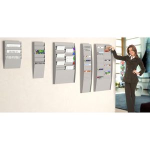 Produktbild für Prospekthalter Paperflow A4V2X10.02, grau