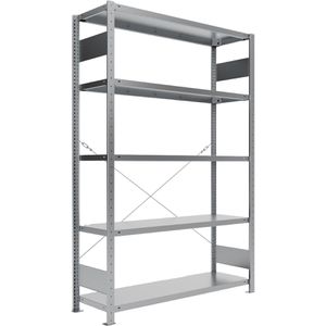 Schwerlastregal META-Regalbau 9900013270, 5 Metallböden