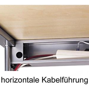 Produktbild für Schreibtisch Hammerbacher B-Serie, buche / silber