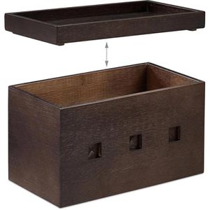 Produktbild für Kabelbox Relaxdays 10024671, aus Bambus / Holz