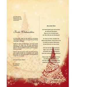 Produktbild für Weihnachtsbriefpapier Böttcher-AG Weihnachtsbaum