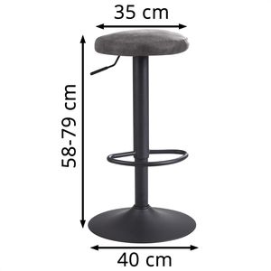 Produktbild für Barhocker Wohnling WL6.194, drehbar