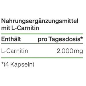 Produktbild für Aminosäuren natural-elements L-Carnitin, 120 Kapseln