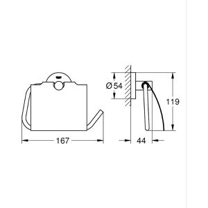 Produktbild für Toilettenpapierhalter GROHE Essentials 40367A01