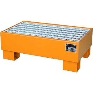 Auffangwanne BAUER AW 60-1/M, orange, aus Stahl