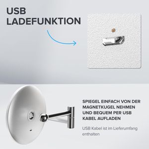 Produktbild für Kosmetikspiegel ovimar Vorupor, dimmbare Beleuchtung, silber