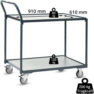 Produktbild für Tischwagen Fetra Basic, 2241, aus Metall &amp; Holz