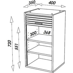 Produktbild für Rollladenschrank Simmob COOK074, aus Holz