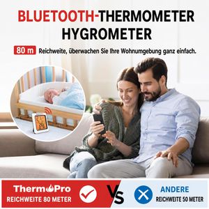 Produktbild für Thermo-Hygrometer ThermoPro TP350, mit LC-Display, digital