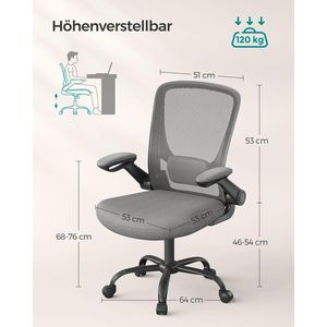 Produktbild für Bürostuhl Songmics OBN037G01