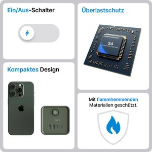 Produktbild für Steckdosenwürfel Voomy Split X7, mit Schalter, grün